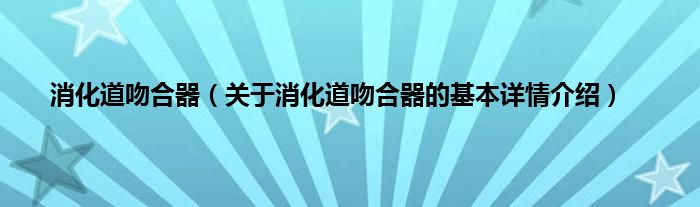 消化道吻合器（关于消化道吻合器的基本详情介绍）