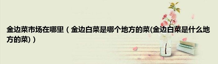 金边菜市场在哪里(金边白菜是哪个地方的菜(金边白菜是什么地方的菜))