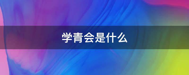 学青会是什么
